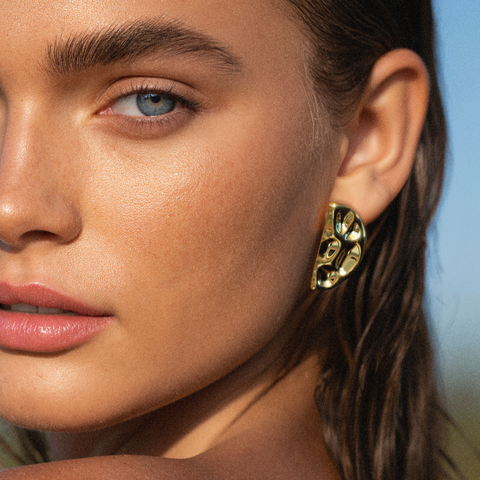 Boucles d'oreilles Meteor Sélénite - Ethel